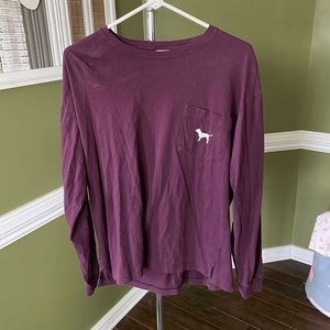 Maroon/ dark purple PINK long sleeve